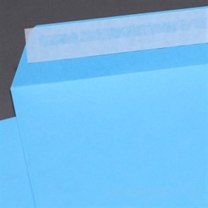 Голубой квадратный конверт 160х160 мм
