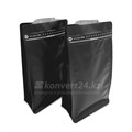 Черный пакет для кофе 150*320+100 мм / 1 кг / 8-шовный с замком zip-lock / клапан дегазации - фото 5464