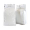 Белый пакет для кофе 150*320+100мм / 1 кг / 8-шовный с замком zip-lock / клапан дегазации K2123