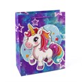Пакет подарочный с ручками, "Единорог", 32х26х12см, глиттер, бумага, 4 дизайна 2026