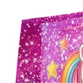 Пакет подарочный с ручками, "Единорог", 32х26х12см, глиттер, бумага, 4 дизайна 2026