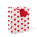 Пакет подарочный с ручками, "Сердца", 23х18х10см, тиснение, бумага, 4 дизайна 2030