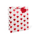 Пакет подарочный с ручками, "Сердца", 32х26х12см, тиснение, бумага, 4 дизайна 2031