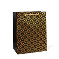 Пакет подарочный с ручками, "Ромбы", 23х18х10см, золотое тиснение, бумага, 4 цвета 2035