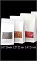 Восьмишовный Белый крафт дой-пак с окном 40 мм, 10*20+6мм, zip-lock К1510