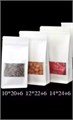Восьмишовный Белый крафт дой-пак с окном 40 мм, 12*22+6мм, zip-lock К1511