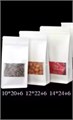Восьмишовный Белый крафт дой-пак с окном 40 мм, 14*24+6мм, zip-lock К1512